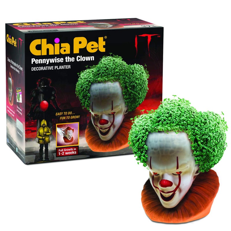 Chia Pet IT Pennywise with Seed Pack, Decorative Pottery Planter, Easy to Do and Fun to Grow, Novelty Gift, Perfect for Any Occasion - Image 1